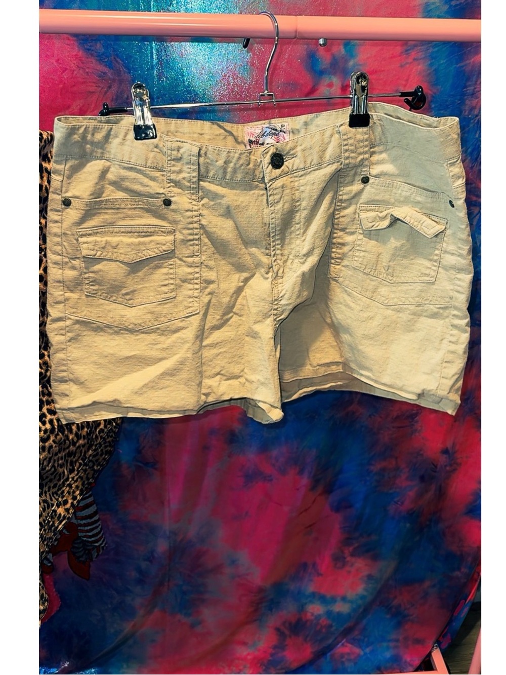Deb Cream Utility Cargo Shorts